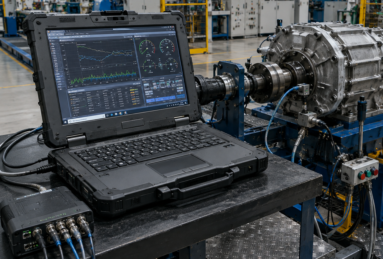 Rugged Field Testing for Automotive Gearbox Diagnostics